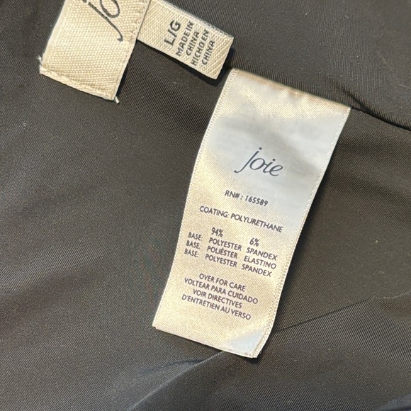 Anthropologie Joie Black Vegan Faux Leather Pull On Leggings Slimming Large - Picture 7 of 7